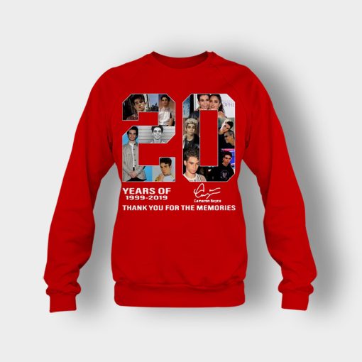 20-Years-Of-Cameron-Boyce-1999-2019-Thank-You-For-The-Memories-Crewneck-Sweatshirt-Red