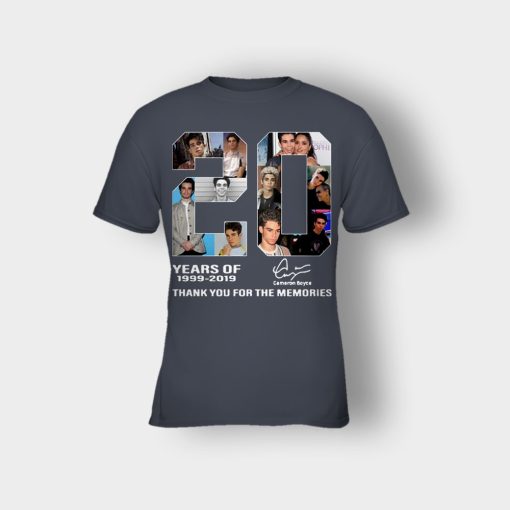20-Years-Of-Cameron-Boyce-1999-2019-Thank-You-For-The-Memories-Kids-T-Shirt-Dark-Heather