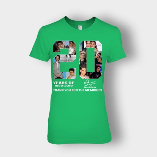 20-Years-Of-Cameron-Boyce-1999-2019-Thank-You-For-The-Memories-Ladies-T-Shirt-Irish-Green