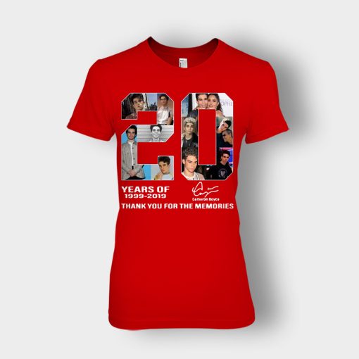 20-Years-Of-Cameron-Boyce-1999-2019-Thank-You-For-The-Memories-Ladies-T-Shirt-Red