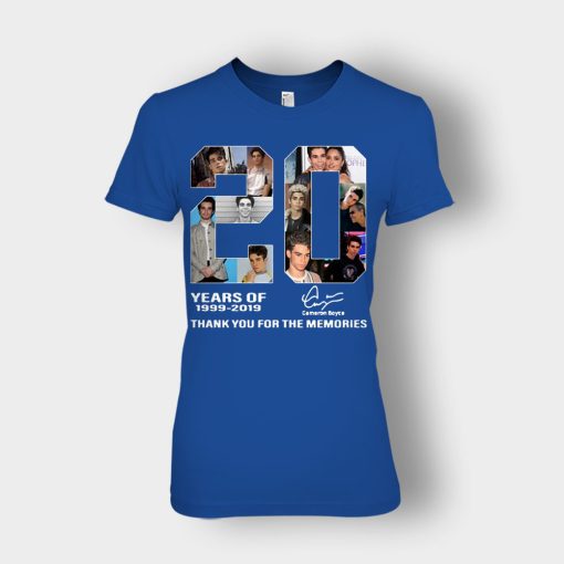 20-Years-Of-Cameron-Boyce-1999-2019-Thank-You-For-The-Memories-Ladies-T-Shirt-Royal