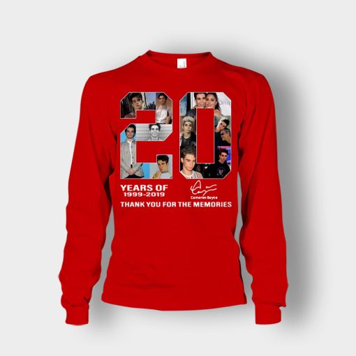 20-Years-Of-Cameron-Boyce-1999-2019-Thank-You-For-The-Memories-Unisex-Long-Sleeve-Red