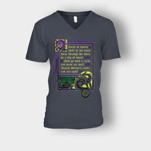 A-Forest-of-Thorns-Disney-Maleficient-Inspired-Unisex-V-Neck-T-Shirt-Dark-Heather