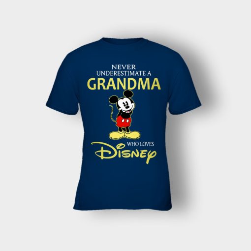 A-Grandma-Who-Loves-Disney-Mickey-Inspired-Kids-T-Shirt-Navy