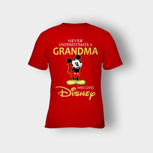 A-Grandma-Who-Loves-Disney-Mickey-Inspired-Kids-T-Shirt-Red