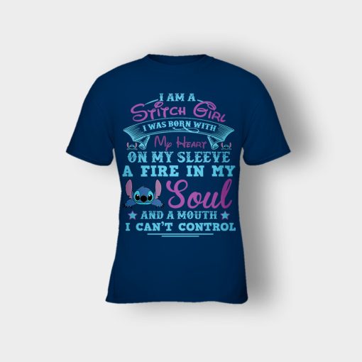 A-Mouth-I-Cant-Control-Disney-Lilo-And-Stitch-Kids-T-Shirt-Navy