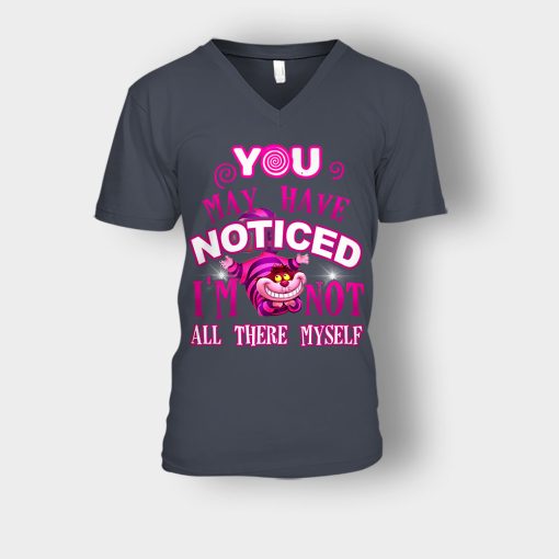 Alice-in-Wonderland-Cheshire-Cat-You-May-Have-Noticed-Unisex-V-Neck-T-Shirt-Dark-Heather