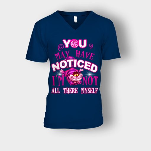 Alice-in-Wonderland-Cheshire-Cat-You-May-Have-Noticed-Unisex-V-Neck-T-Shirt-Navy