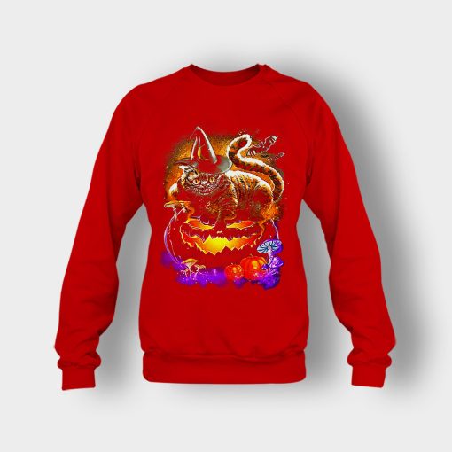 Alice-in-Wonderland-Cheshire-Halloween-Crewneck-Sweatshirt-Red