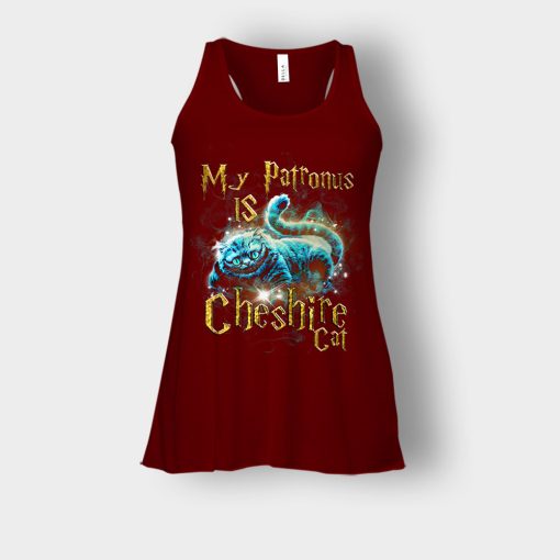 Alice-in-Wonderland-Cheshire-Is-My-Patronus-Bella-Womens-Flowy-Tank-Maroon