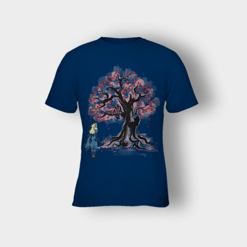 Alice-in-Wonderland-Cheshire-Sumi-Tree-Kids-T-Shirt-Navy