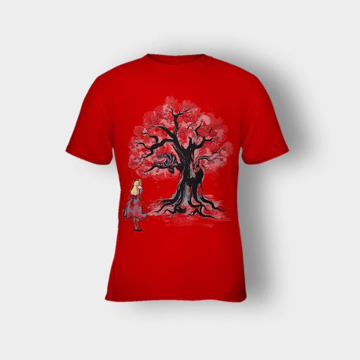 Alice-in-Wonderland-Cheshire-Sumi-Tree-Kids-T-Shirt-Red