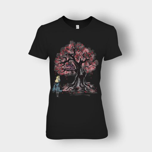 Alice-in-Wonderland-Cheshire-Sumi-Tree-Ladies-T-Shirt-Black