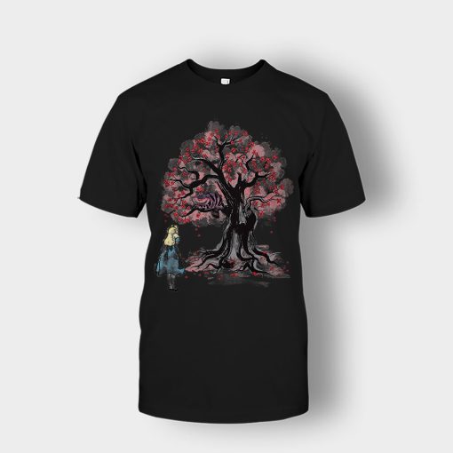 Alice-in-Wonderland-Cheshire-Sumi-Tree-Unisex-T-Shirt-Black