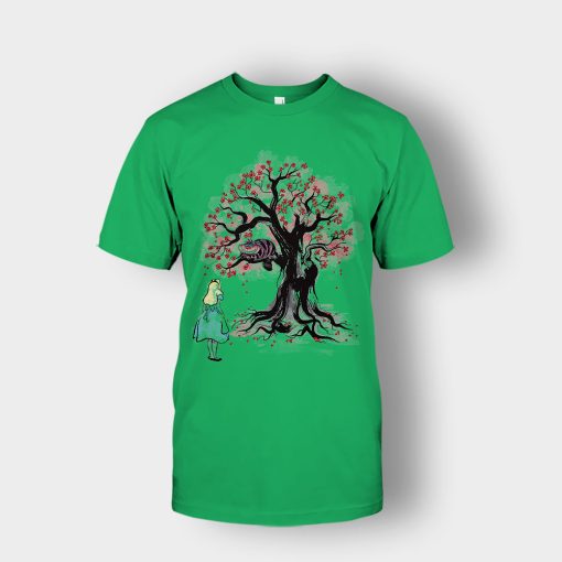 Alice-in-Wonderland-Cheshire-Sumi-Tree-Unisex-T-Shirt-Irish-Green