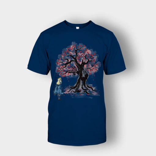 Alice-in-Wonderland-Cheshire-Sumi-Tree-Unisex-T-Shirt-Navy