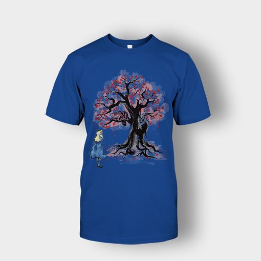 Alice-in-Wonderland-Cheshire-Sumi-Tree-Unisex-T-Shirt-Royal