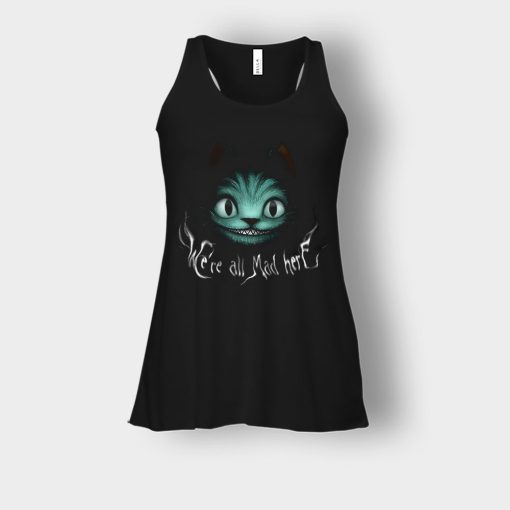 Alice-in-Wonderland-Cheshire-Were-All-Mad-Bella-Womens-Flowy-Tank-Black