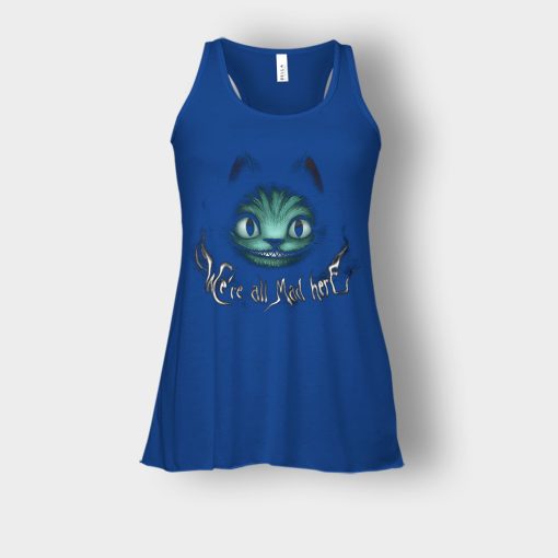 Alice-in-Wonderland-Cheshire-Were-All-Mad-Bella-Womens-Flowy-Tank-Royal