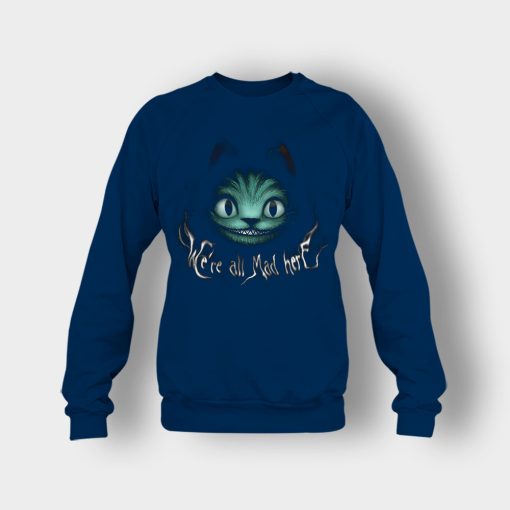 Alice-in-Wonderland-Cheshire-Were-All-Mad-Crewneck-Sweatshirt-Navy