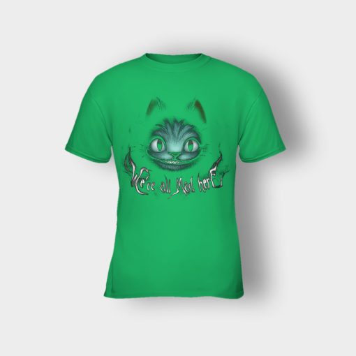 Alice-in-Wonderland-Cheshire-Were-All-Mad-Kids-T-Shirt-Irish-Green