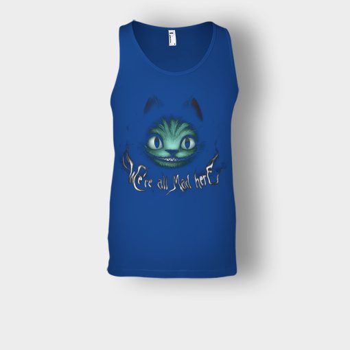 Alice-in-Wonderland-Cheshire-Were-All-Mad-Unisex-Tank-Top-Royal