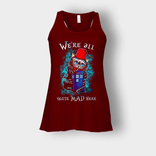 Alice-in-Wonderland-Cheshires-Doctor-Who-Bella-Womens-Flowy-Tank-Maroon