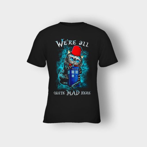 Alice-in-Wonderland-Cheshires-Doctor-Who-Kids-T-Shirt-Black