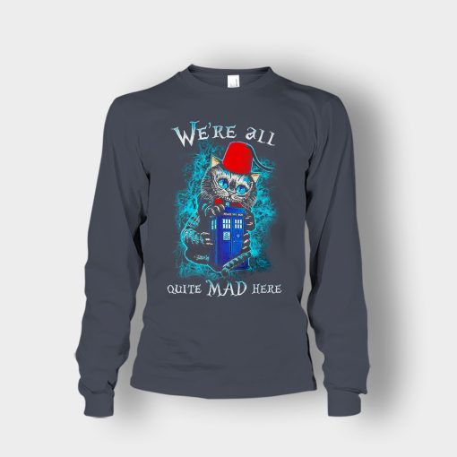 Alice-in-Wonderland-Cheshires-Doctor-Who-Unisex-Long-Sleeve-Dark-Heather