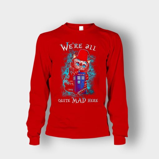 Alice-in-Wonderland-Cheshires-Doctor-Who-Unisex-Long-Sleeve-Red