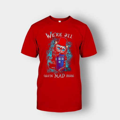 Alice-in-Wonderland-Cheshires-Doctor-Who-Unisex-T-Shirt-Red
