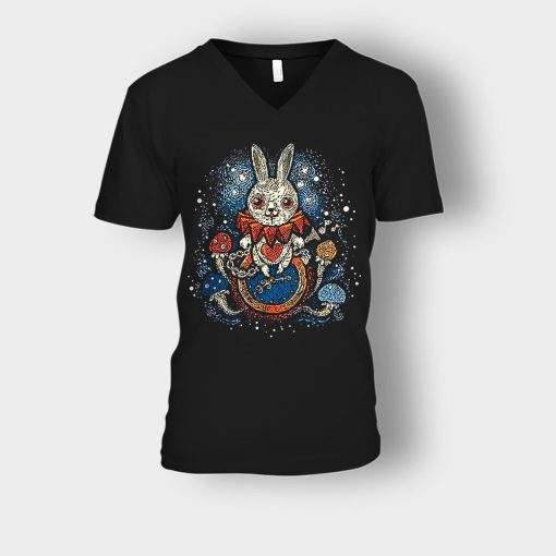 Alice-in-Wonderland-Link-Unisex-V-Neck-T-Shirt-Black