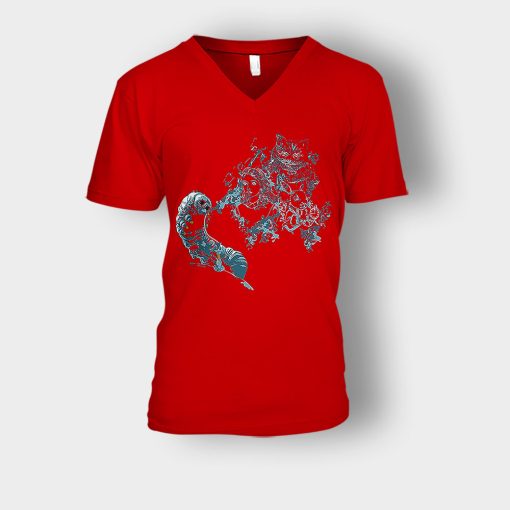 Alice-in-Wonderland-Memories-Unisex-V-Neck-T-Shirt-Red