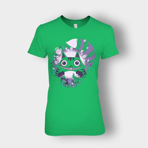 Alice-in-Wonderland-Nightmares-Cheshire-Ladies-T-Shirt-Irish-Green