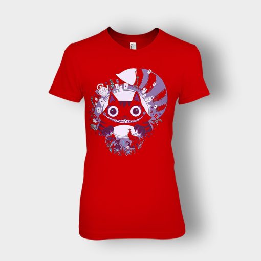 Alice-in-Wonderland-Nightmares-Cheshire-Ladies-T-Shirt-Red