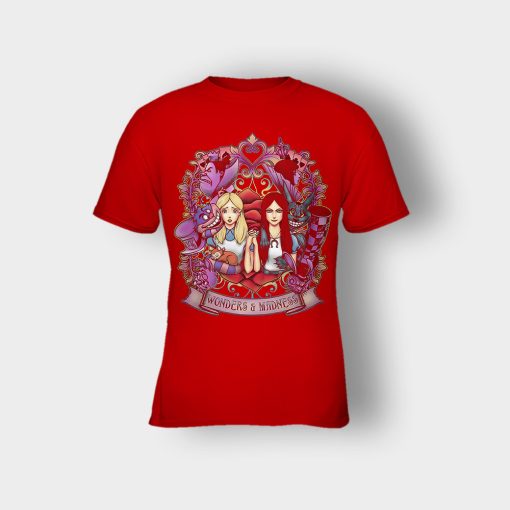 Alice-in-Wonderland-Two-Side-Light-And-Dark-Kids-T-Shirt-Red