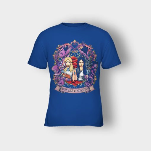 Alice-in-Wonderland-Two-Side-Light-And-Dark-Kids-T-Shirt-Royal