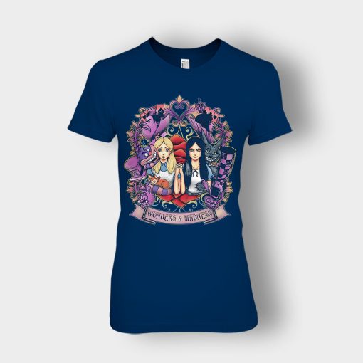 Alice-in-Wonderland-Two-Side-Light-And-Dark-Ladies-T-Shirt-Navy