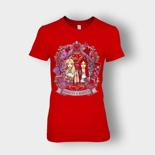 Alice-in-Wonderland-Two-Side-Light-And-Dark-Ladies-T-Shirt-Red