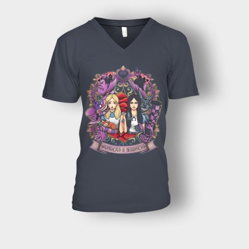 Alice-in-Wonderland-Two-Side-Light-And-Dark-Unisex-V-Neck-T-Shirt-Dark-Heather