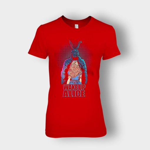 Alice-in-Wonderland-Wake-Up-Ladies-T-Shirt-Red