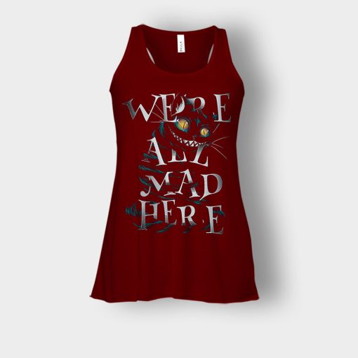 Alice-in-Wonderland-Were-All-Are-Mad-Bella-Womens-Flowy-Tank-Maroon