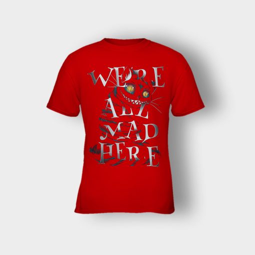 Alice-in-Wonderland-Were-All-Are-Mad-Kids-T-Shirt-Red