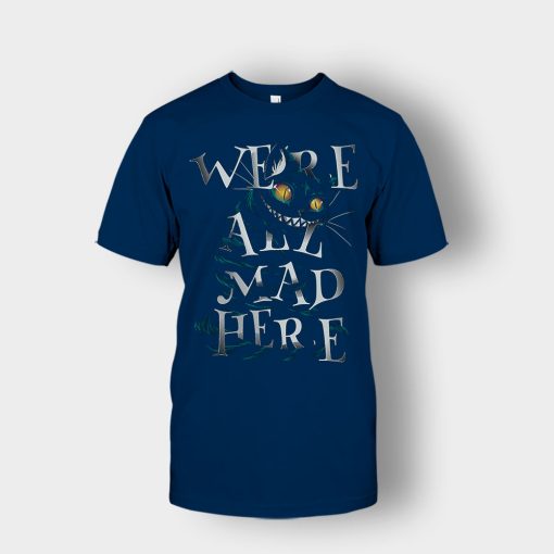 Alice-in-Wonderland-Were-All-Are-Mad-Unisex-T-Shirt-Navy