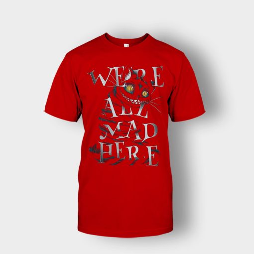 Alice-in-Wonderland-Were-All-Are-Mad-Unisex-T-Shirt-Red