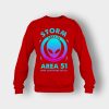 Alien-Storm-Area-51-they-cant-take-us-all-Crewneck-Sweatshirt-Red