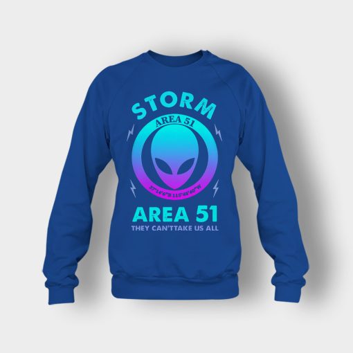 Alien-Storm-Area-51-they-cant-take-us-all-Crewneck-Sweatshirt-Royal