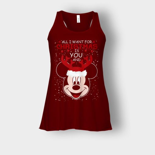 All-I-Want-In-Christmas-Is-Disney-Mickey-Inspired-Bella-Womens-Flowy-Tank-Maroon