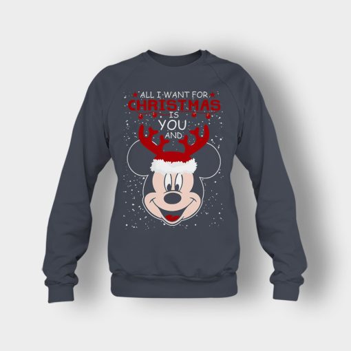 All-I-Want-In-Christmas-Is-Disney-Mickey-Inspired-Crewneck-Sweatshirt-Dark-Heather