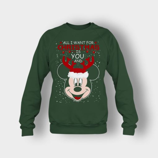 All-I-Want-In-Christmas-Is-Disney-Mickey-Inspired-Crewneck-Sweatshirt-Forest